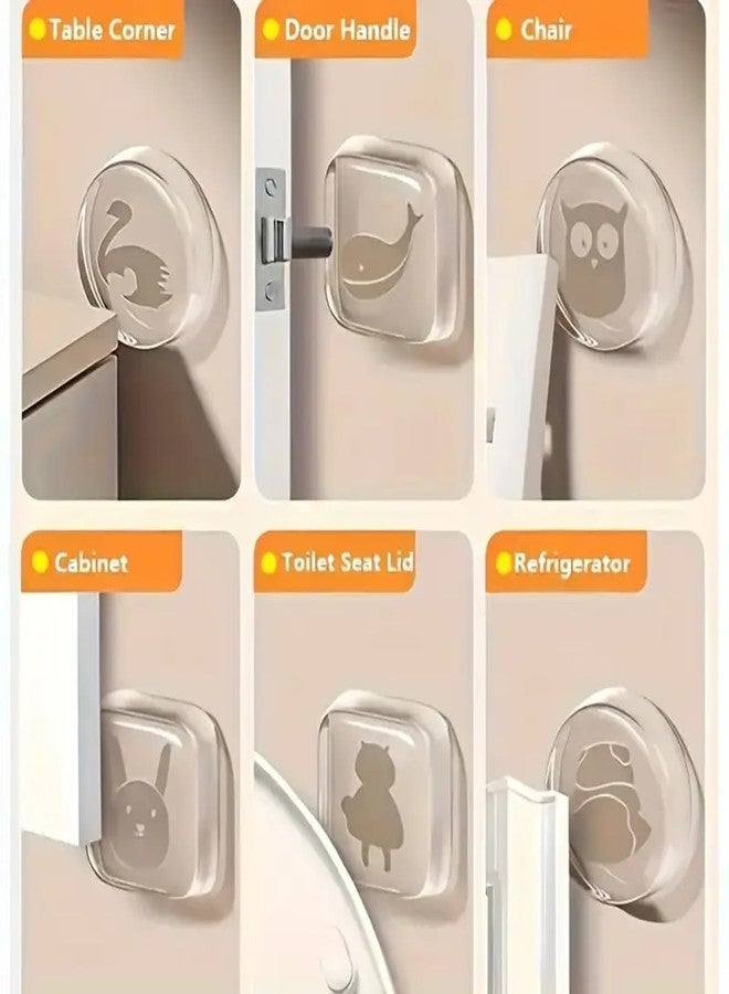 CEPLO Door Handle Wall Protector,Self Adhesive Silicone Stopper, Clear Cushion Bumper, Clear Silicone Door Knob Silicone Door Protector for Home Wall Protector from Door Sofa Back (Pack of 4) - Image 4